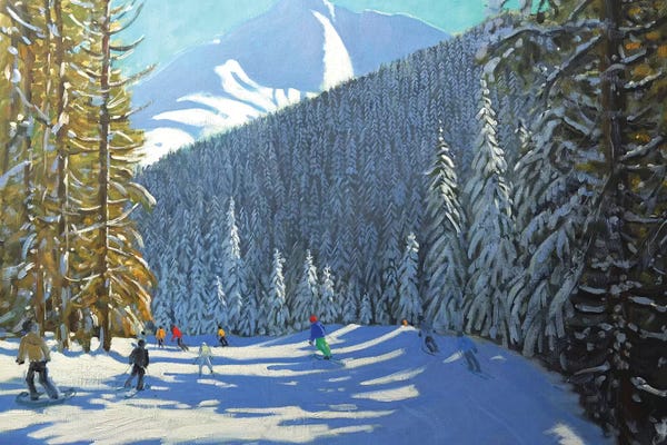Rustic Winter: Skiing, Beauregard La Clusaz by Andrew Macara