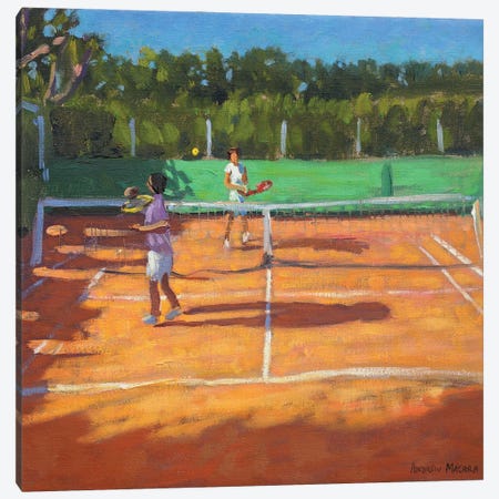 Tennis Practise, Cap d'Agde, France Canvas Print #BMN9063} by Andrew Macara Art Print