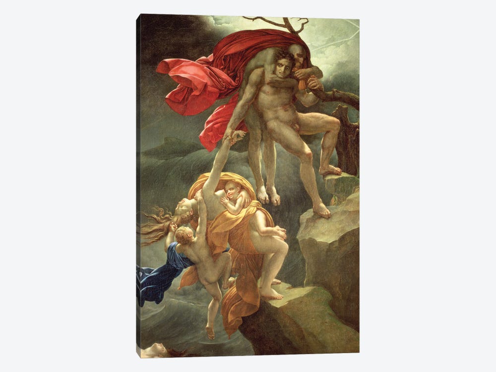 The Flood by Anne-Louis Girodet de Roucy-Trioson 1-piece Canvas Art