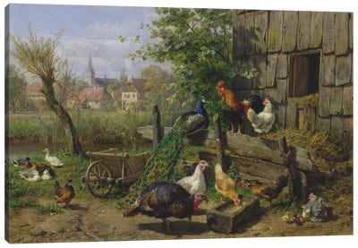 The Farmyard, 1898 Canvas Art Print