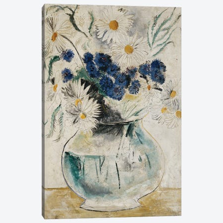 Daisies and Cornflowers in a Glass Bowl, 1927 Canvas Print #BMN9077} by Christopher Wood Art Print