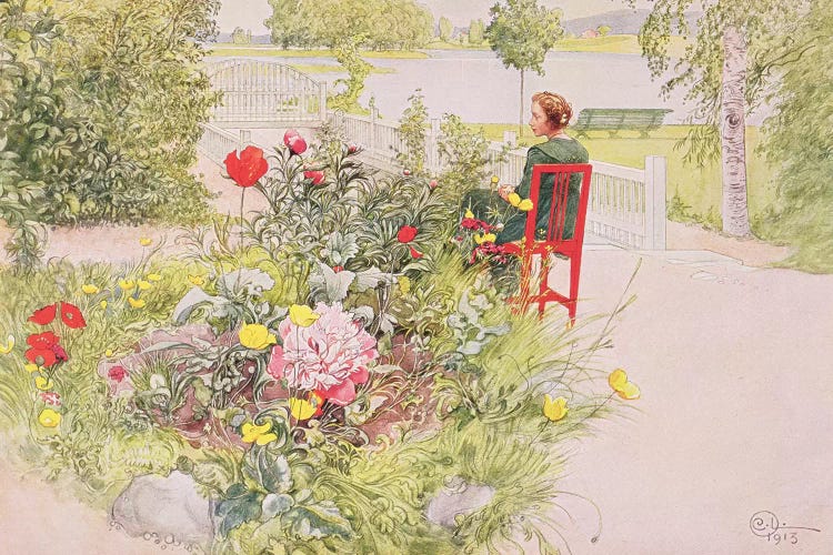 Summer in Sundborn, 1913, from a commercially printed portfolio, published in 1939 by Carl Larsson wall art
