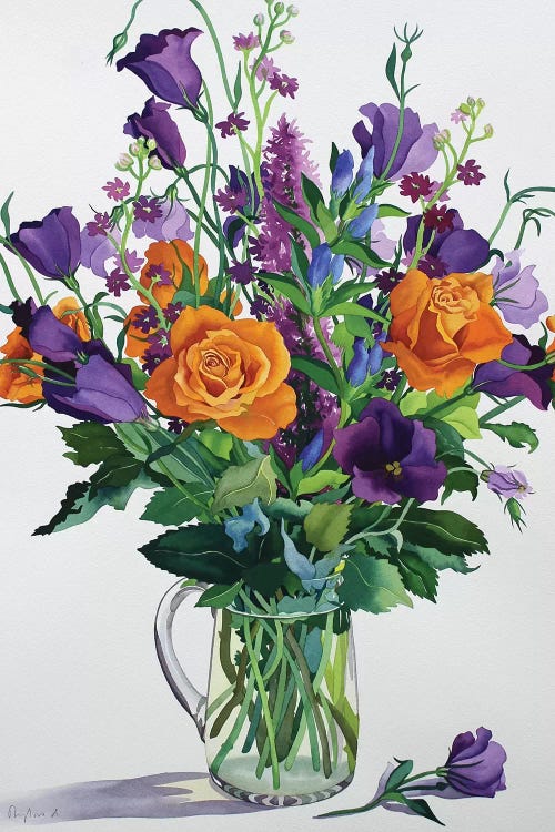 Orange and Purple Flowers by Christopher Ryland wall art
