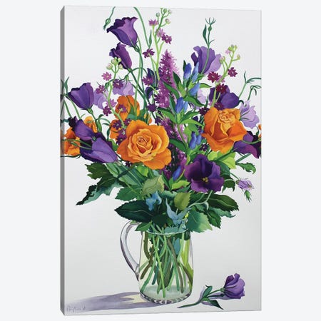 Orange and Purple Flowers Canvas Print #BMN9083} by Christopher Ryland Art Print