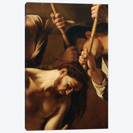 The Crowning with Thorns, c.1603 Canvas Print #BMN9084} by Michelangelo Merisi da Caravaggio Canvas Wall Art
