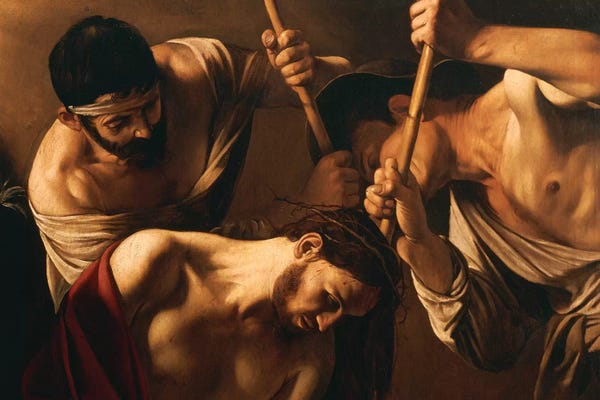 Michelangelo Merisi da Caravaggio: The Crowning with Thorns, c.1603 by Michelangelo Merisi da Caravaggio