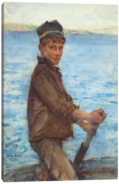 Steering the Punt, 1909 Canvas Art Print