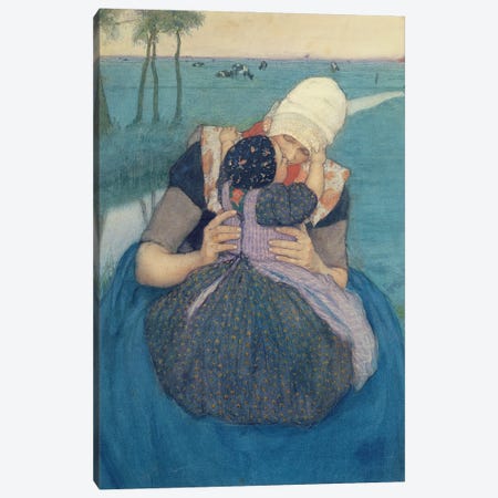 Mother and Child, 1900 Canvas Print #BMN9103} by Charles William Bartlett Canvas Wall Art