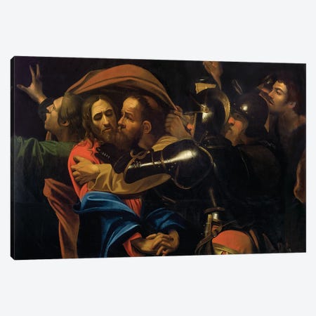 The Taking of Christ Canvas Print #BMN9106} by Michelangelo Merisi da Caravaggio Canvas Print