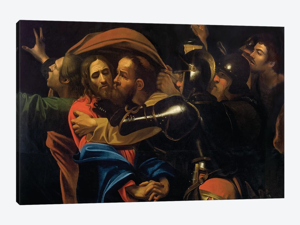 The Taking of Christ by Michelangelo Merisi da Caravaggio 1-piece Canvas Art Print