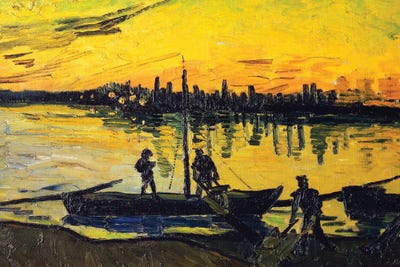 The Stevedores in Arles, 1888 by Vincent van Gogh framed canvas print