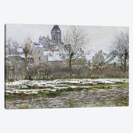 The Church at Vetheuil under Snow, 1878-79  Canvas Print #BMN910} by Claude Monet Canvas Art