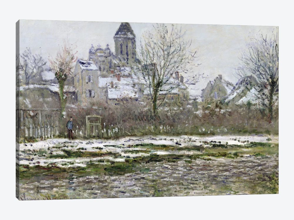 The Church at Vetheuil under Snow, 1878-79  by Claude Monet 1-piece Canvas Art