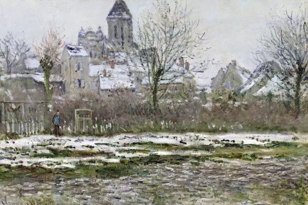 Claude Monet: The Church at Vetheuil under Snow, 1878-79  by Claude Monet