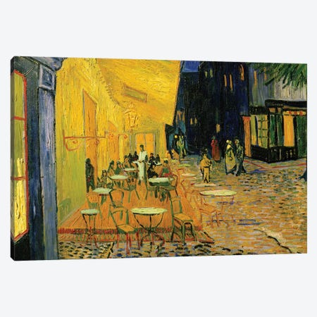 Cafe Terrace, Place du Forum, Arles, 1888 Canvas Print #BMN9122} by Vincent van Gogh Canvas Wall Art