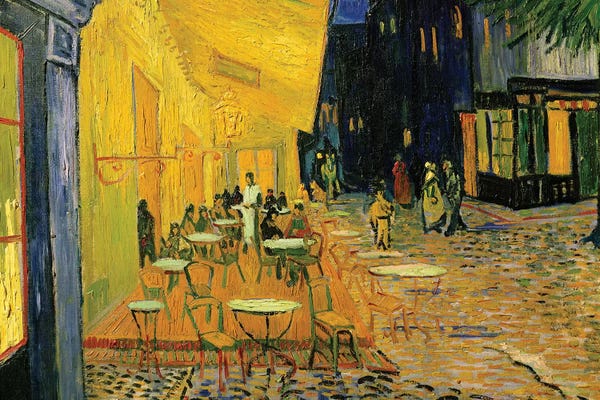 Cafes: Cafe Terrace Place Du Forum Arles Ver. II by Vincent van Gogh