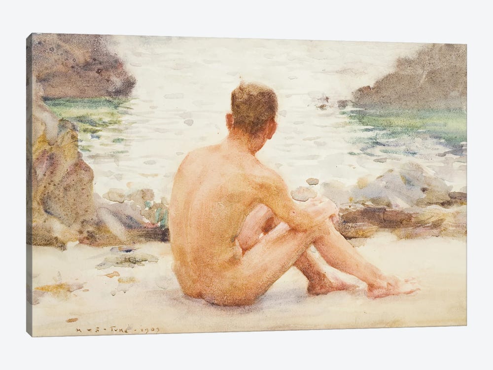 Charlie Seated On The Sand 1-piece Art Print