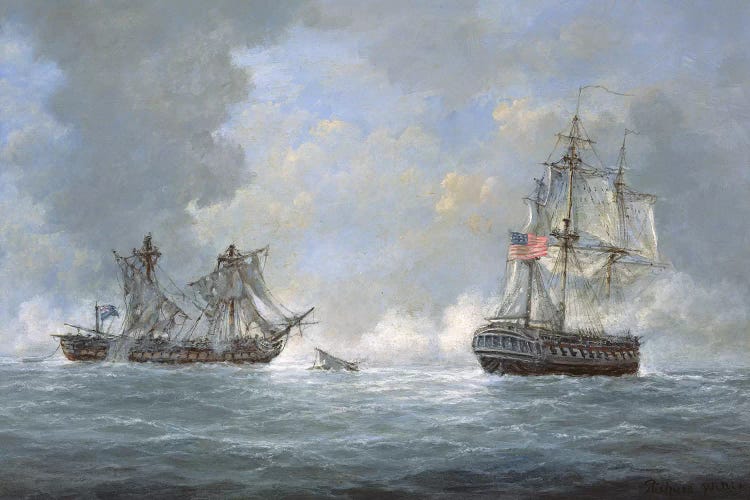 The action between U.S Frigate 'United States' and the British frigate 'Macedonian' off the Canary Islands on October 25th, 1812