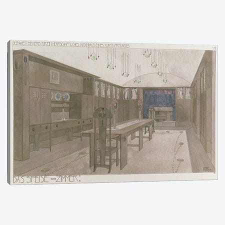 Design for a Dining Room, 1901 Canvas Print #BMN9134} by Charles Rennie Mackintosh Canvas Artwork