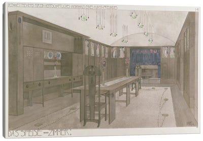 Design for a Dining Room, 1901 Canvas Art Print