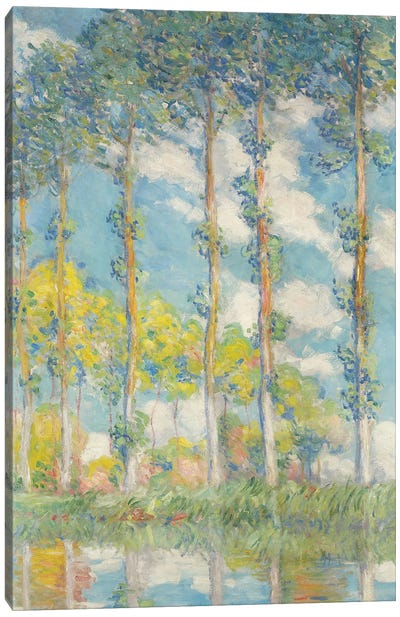The Poplars; Les Peupliers, 1891 Canvas Art Print - All Things Monet