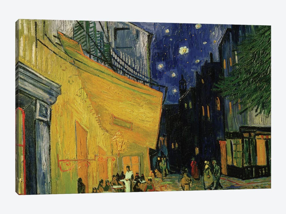 Cafe Terrace, Place du Forum, Arles, 1888 by Vincent van Gogh 1-piece Canvas Artwork