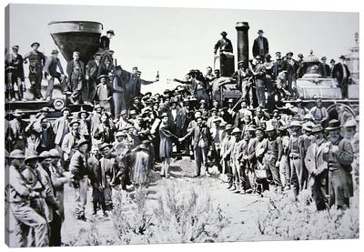 The Golden Spike Ceremony, 10th May 1869 Canvas Art Print