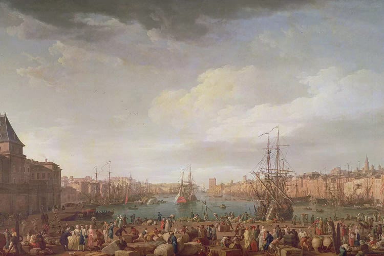 Morning View of the Inner Port of Marseille and the Pavilion of the Horloge du Parc, 1754