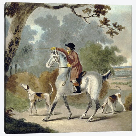 Push Him Tom Boy, from The Pytchley Hunt, engraved by F. Jukes , 1790 Canvas Print #BMN9178} by Charles Lorraine Smith Art Print