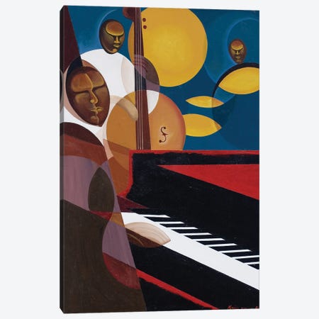 Cobalt Jazz, 2007 Canvas Print #BMN9181} by Kaaria Mucherera Canvas Artwork