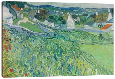 Vineyards at Auvers, June 1890 Canvas Art Print - Vincent van Gogh