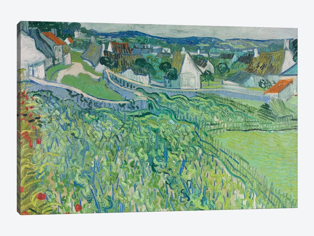 Vineyards at Auvers, June 1890 by Vincent van Gogh 1-piece Art Print