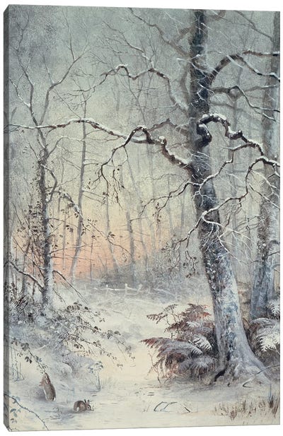 Winter Breakfast Canvas Art Print - Joseph Farquharson 