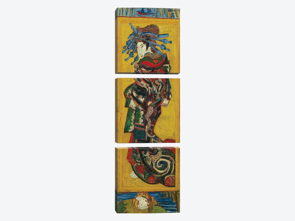 Japonaiserie: Courtesan or Oiran , Paris, 1887 by Vincent van Gogh 3-piece Art Print