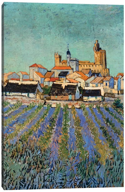 Saintes-Maries-de-la-Mer, 1888 Canvas Art Print - Post-Impressionism Art