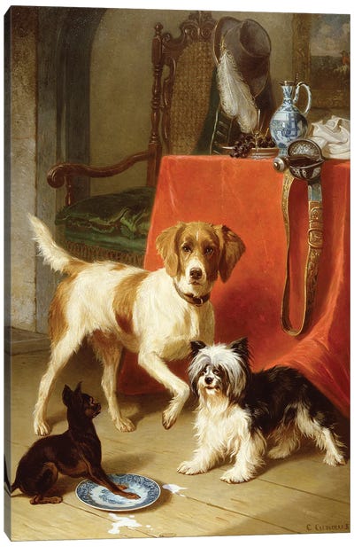 Three dogs Canvas Art Print
