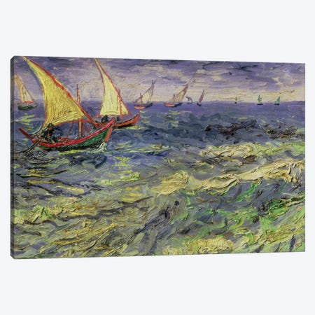 Seascape at Saintes-Maries  1888 Canvas Print #BMN9193} by Vincent van Gogh Canvas Print