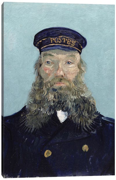 Portrait of Postman Roulin, 1888 Canvas Art Print - Post-Impressionism Art