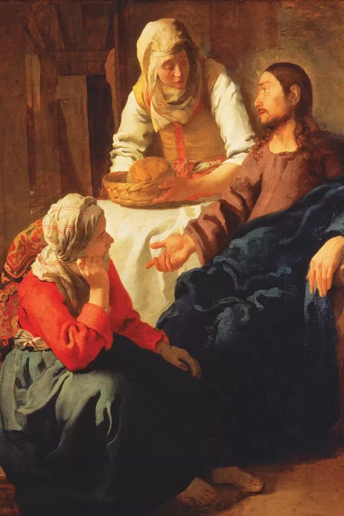 Christ In The House Of Martha And Mary by Jan Vermeer wall art