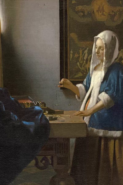 Dutch Golden Age: Woman Holding a Balance, c.1664 by Jan Vermeer