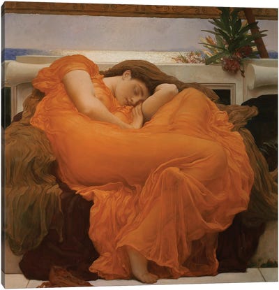 Flaming June, c.1895 Canvas Art Print - Re-imagined Masterpieces