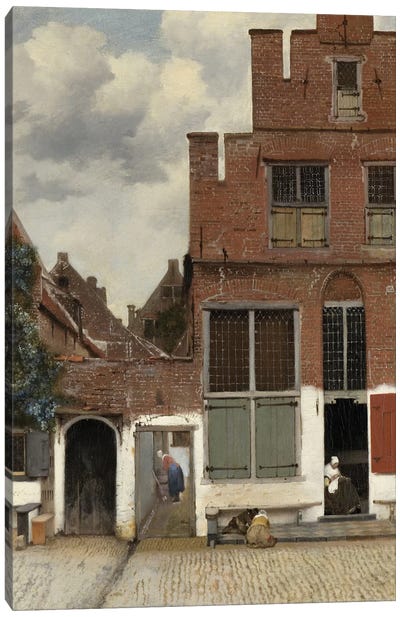 View of Houses in Delft, known as 'The Little Street', c.1658 Canvas Art Print