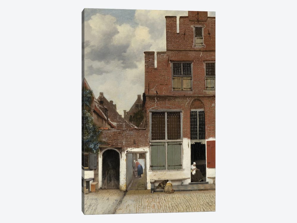 View of Houses in Delft, known as 'The Little Street', c.1658 by Jan Vermeer 1-piece Canvas Wall Art