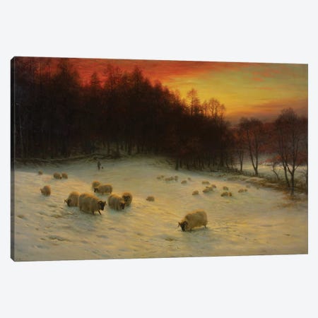 When The West With Evening Glows Canvas Print #BMN9247} by Joseph Farquharson Canvas Artwork