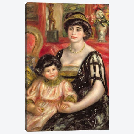 Madame Josse Bernheim-Jeune and her Son Henry, 1910 Canvas Print #BMN924} by Pierre-Auguste Renoir Canvas Wall Art