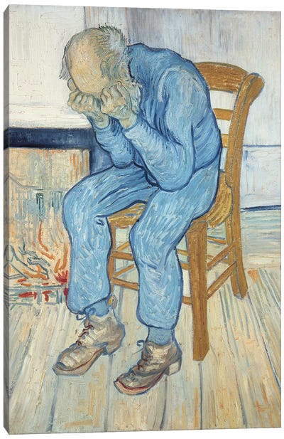 Old Man in Sorrow  1890 Canvas Art Print - All Things Van Gogh