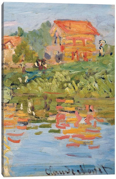 Regattas at Argenteuil, c.1872 Canvas Art Print - Claude Monet