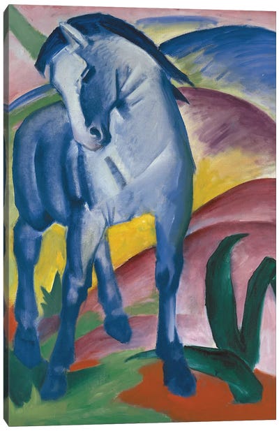Blue Horse, 1911 Canvas Art Print - Franz Marc
