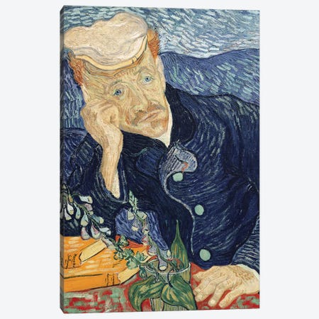 Portrait of Dr Paul Gachet, 1890 Canvas Print #BMN9277} by Vincent van Gogh Art Print