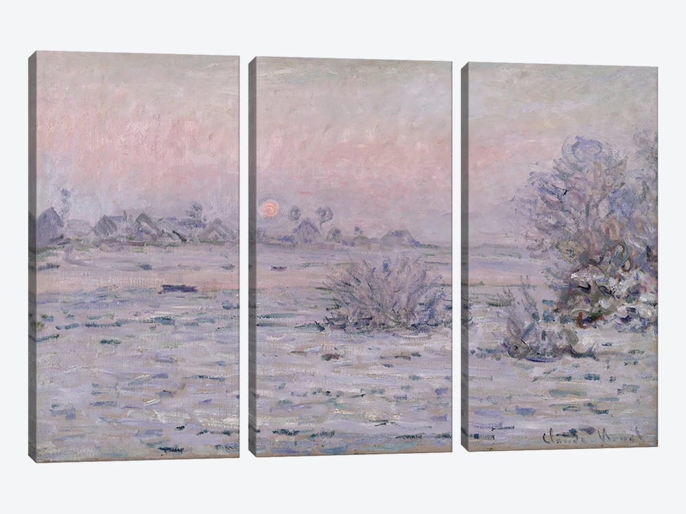 Snowy Landscape at Twilight, 1879-80  by Claude Monet 3-piece Canvas Wall Art